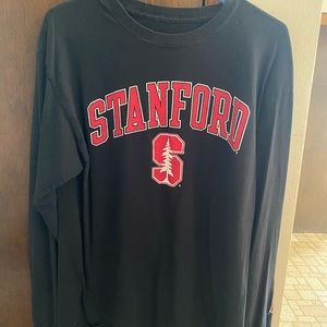 Long sleeve black Stanford tee shirt
